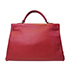 Kelly 35 Swift Leather in Vermillion, back view
